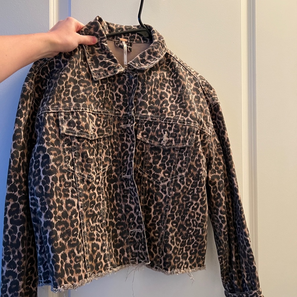 Free People Animal Print Jacket